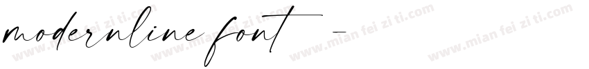 modernline font字体字体转换